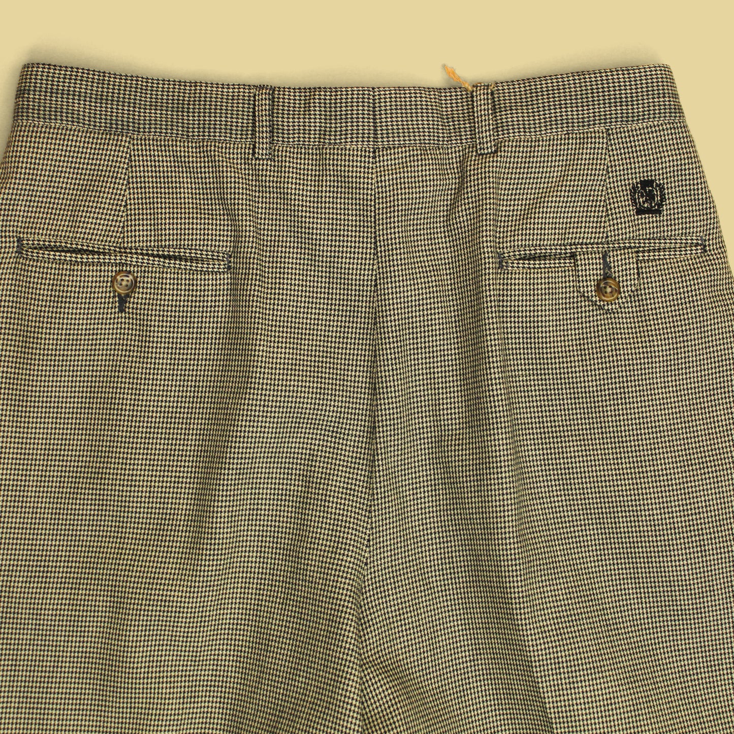 Vintage Tommy Hilfiger Houndstooth Cotton Pleated Trousers