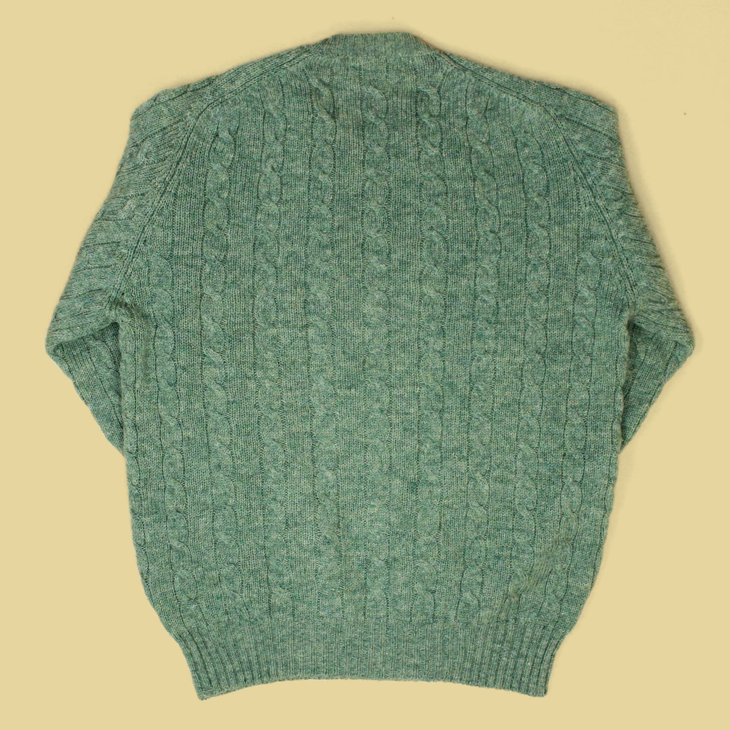 Archie Brown & Son Shetland Cable Knit Crewneck Sweater