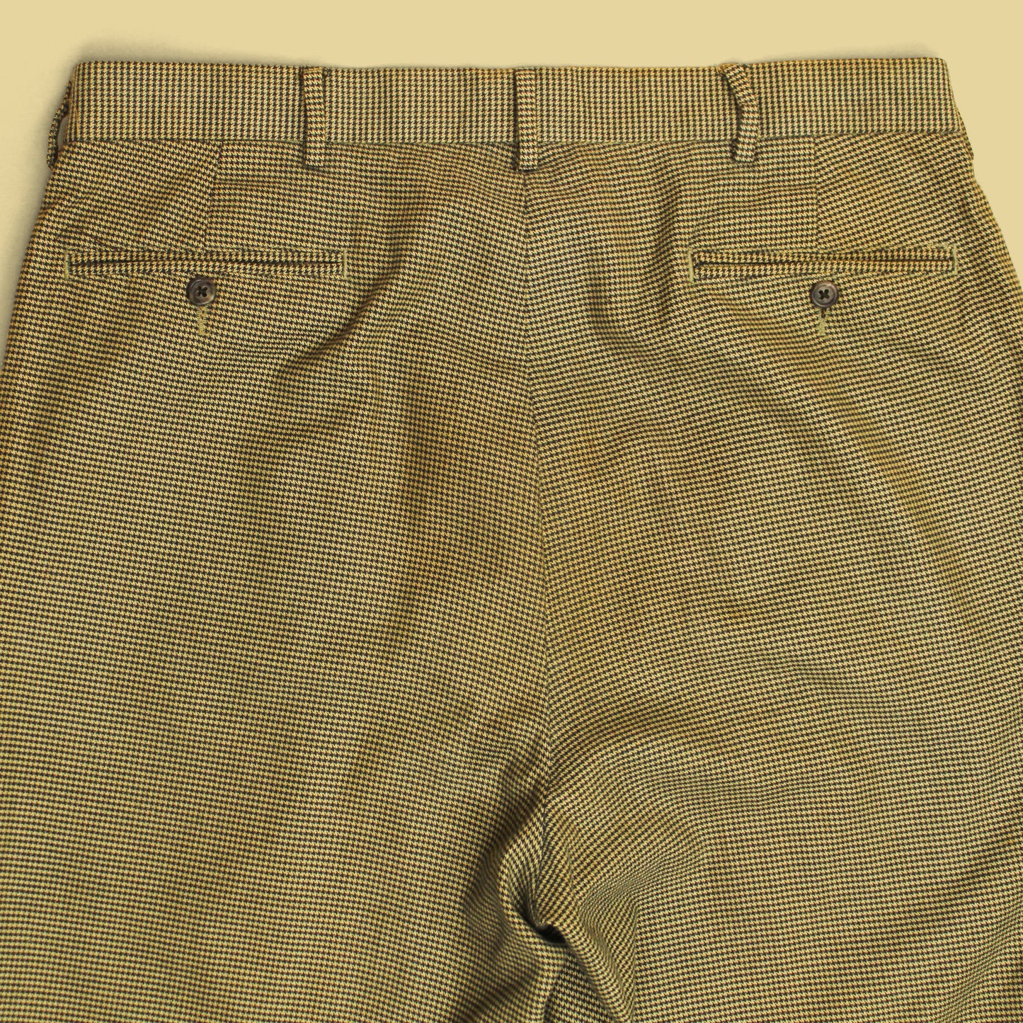 Vintage Polo Ralph Lauren Cotton Houndstooth Pleated Trousers