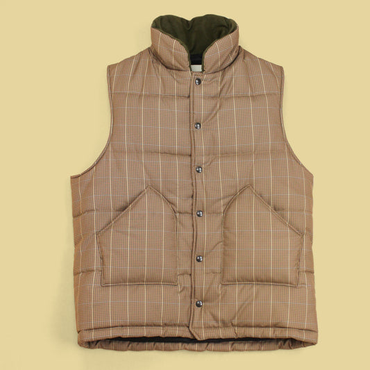 Mackintosh Glen Plaid Check Down Fill Puffer Vest