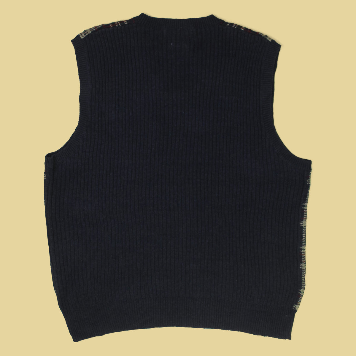 Vintage Polo Ralph Lauren Plaid Knit Linen Cotton V-Neck Sweater Vest