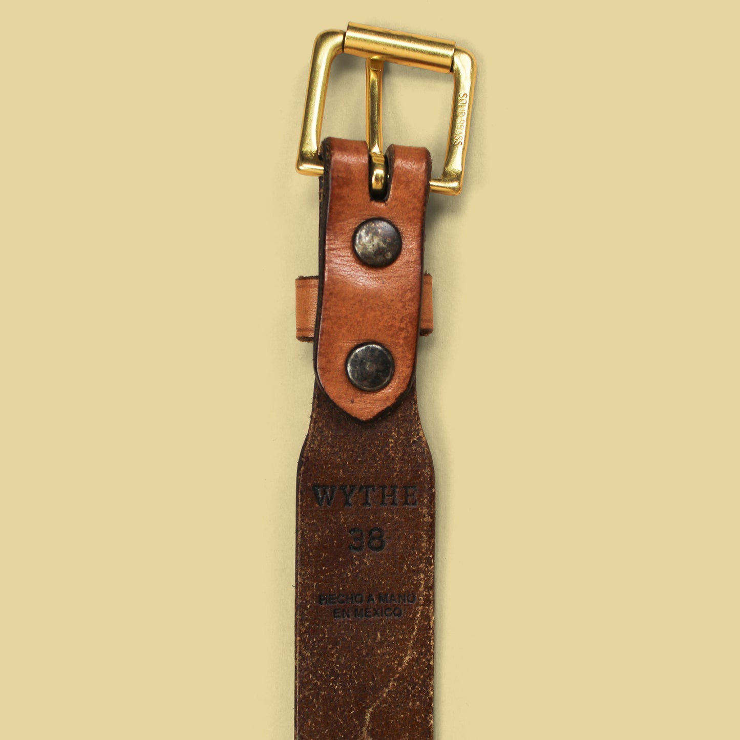 Wythe Cognac Tooled Leather Western Belt