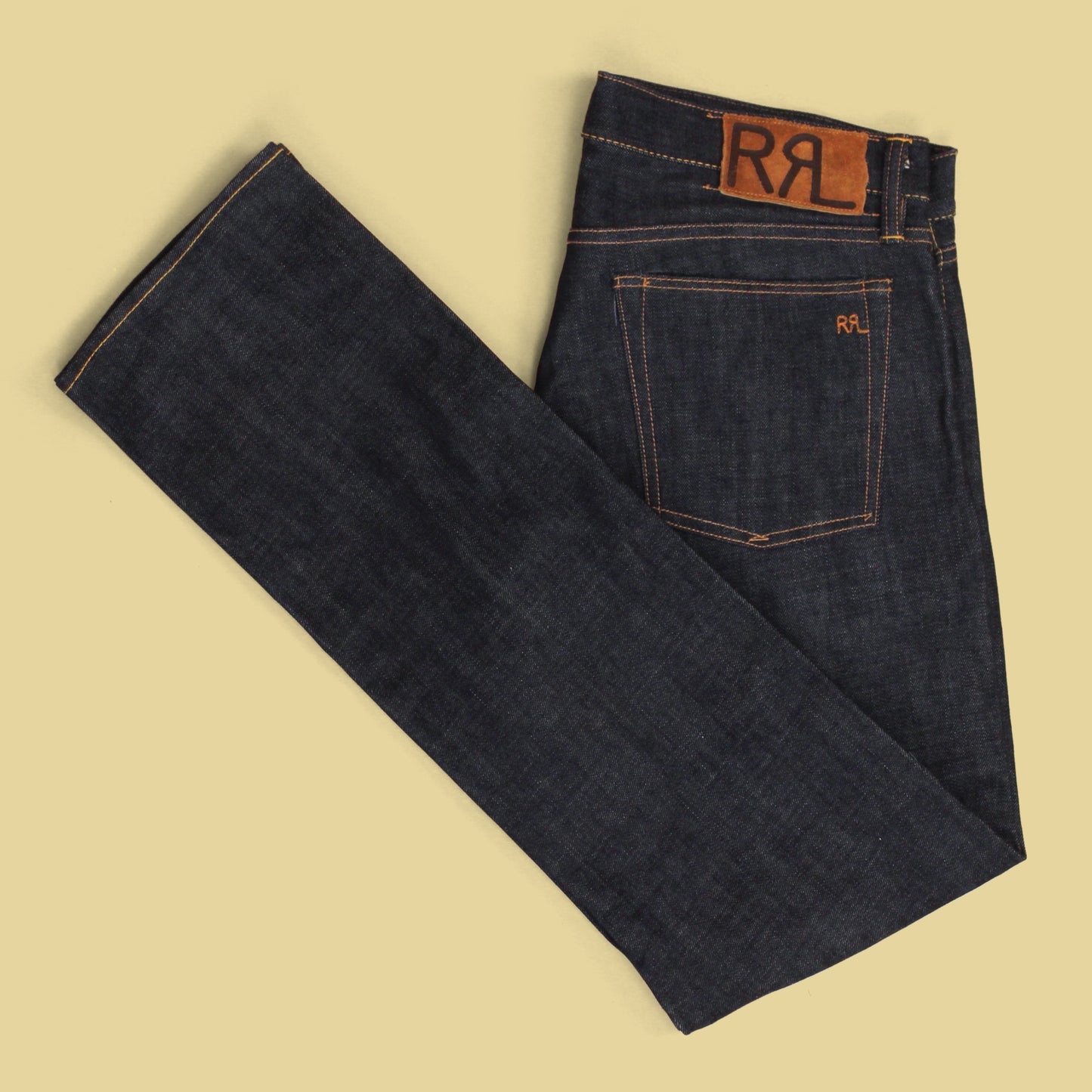 RRL Raw Selvedge Denim Straight Leg Jeans