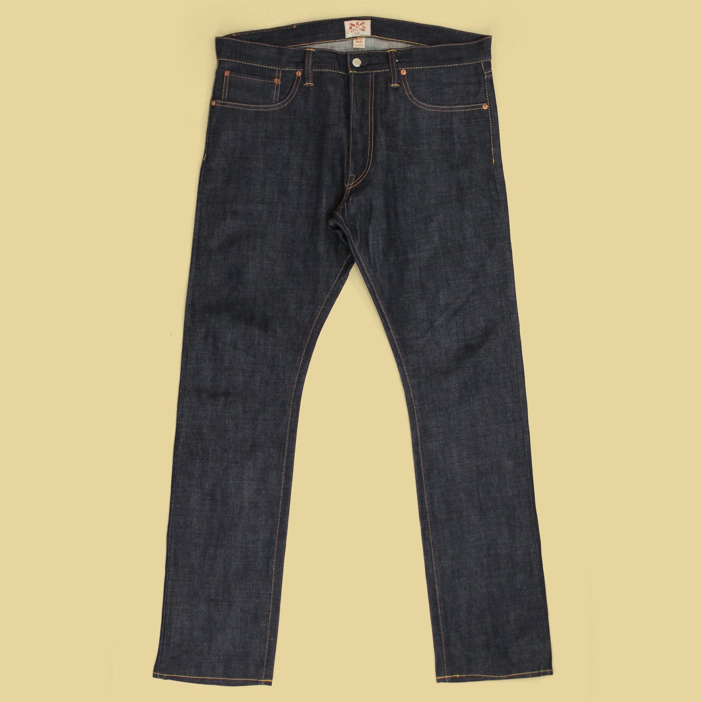 RRL Raw Selvedge Denim Straight Leg Jeans