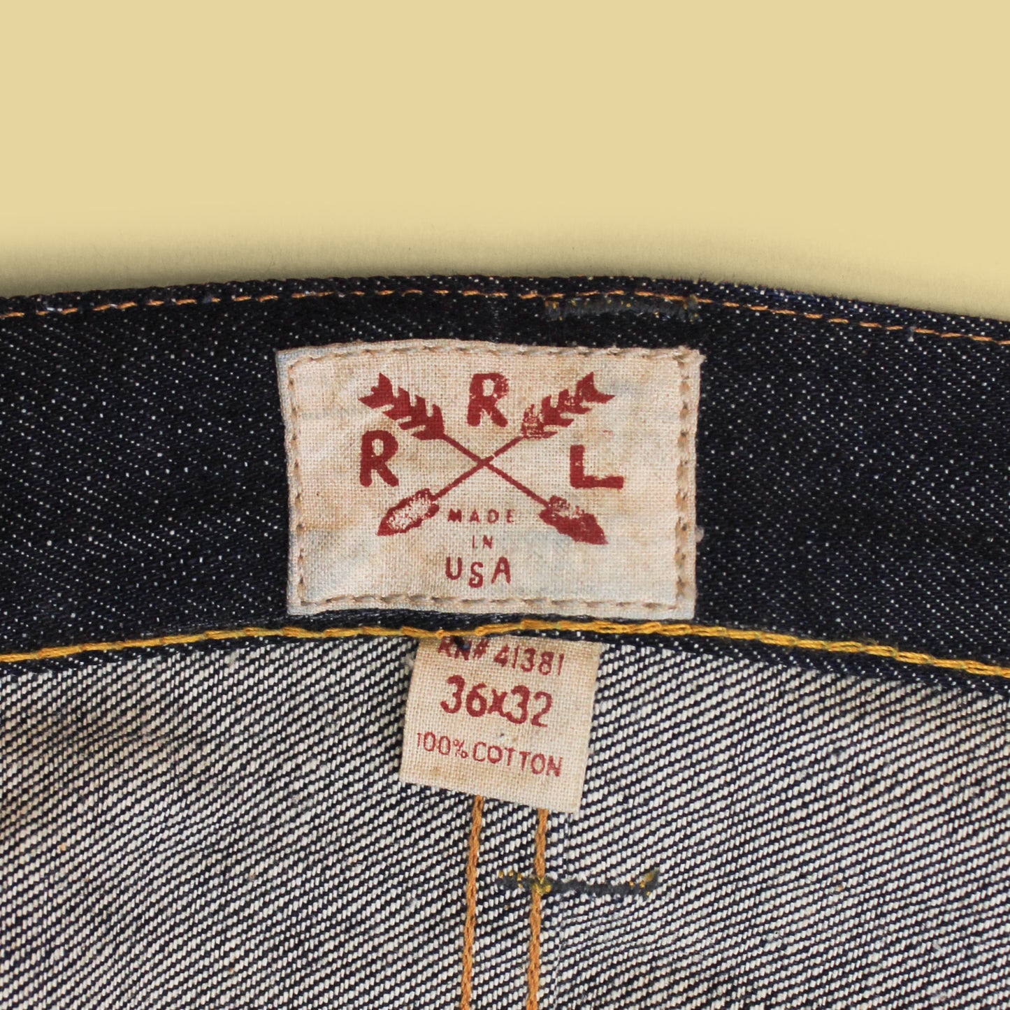 RRL Raw Selvedge Denim Straight Leg Jeans