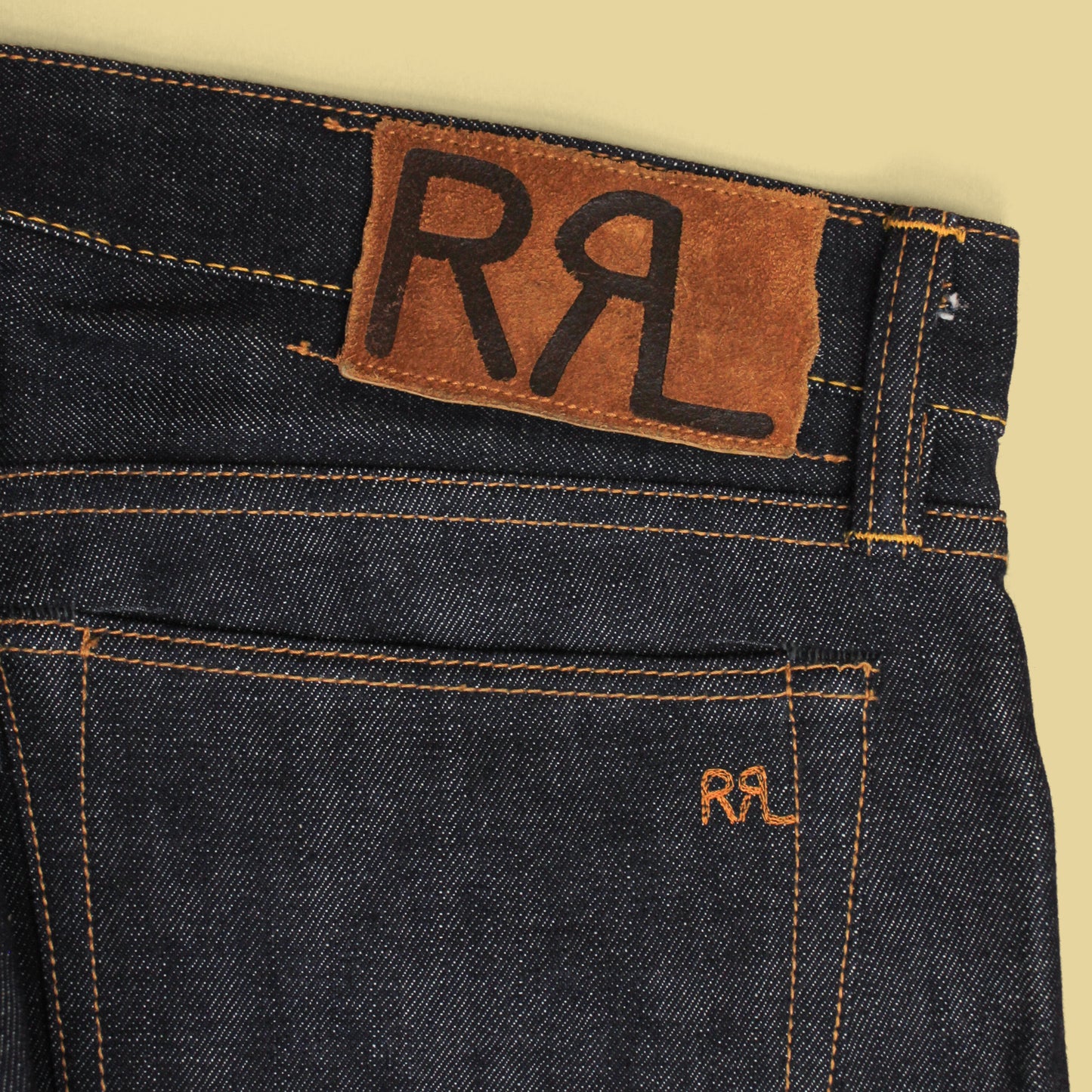 RRL Raw Selvedge Denim Straight Leg Jeans