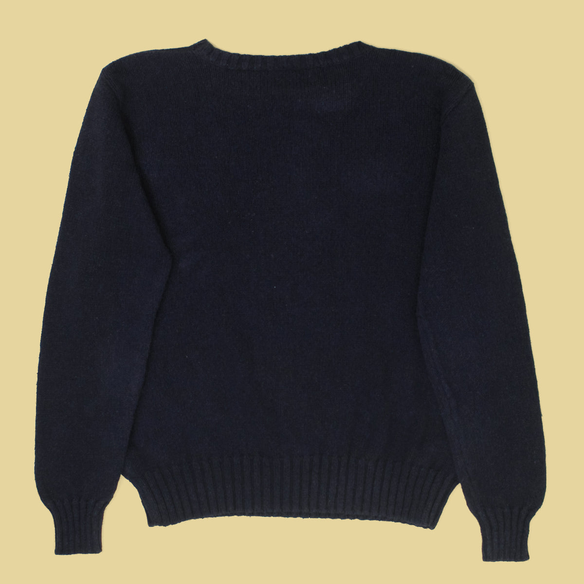 Vintage Polo Sport Aviator Bear Intarsia Knit Cotton Crewneck Sweater