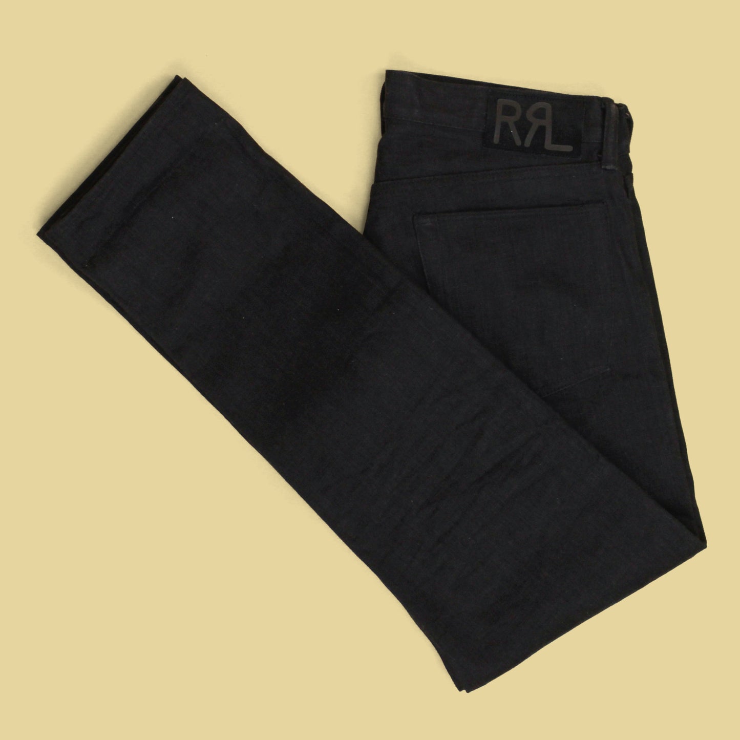RRL Black Selvedge Denim Slim Fit Jeans