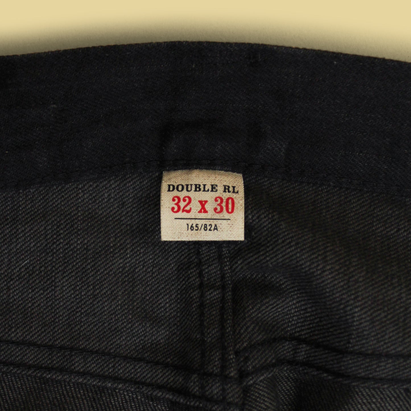 RRL Black Selvedge Denim Slim Fit Jeans