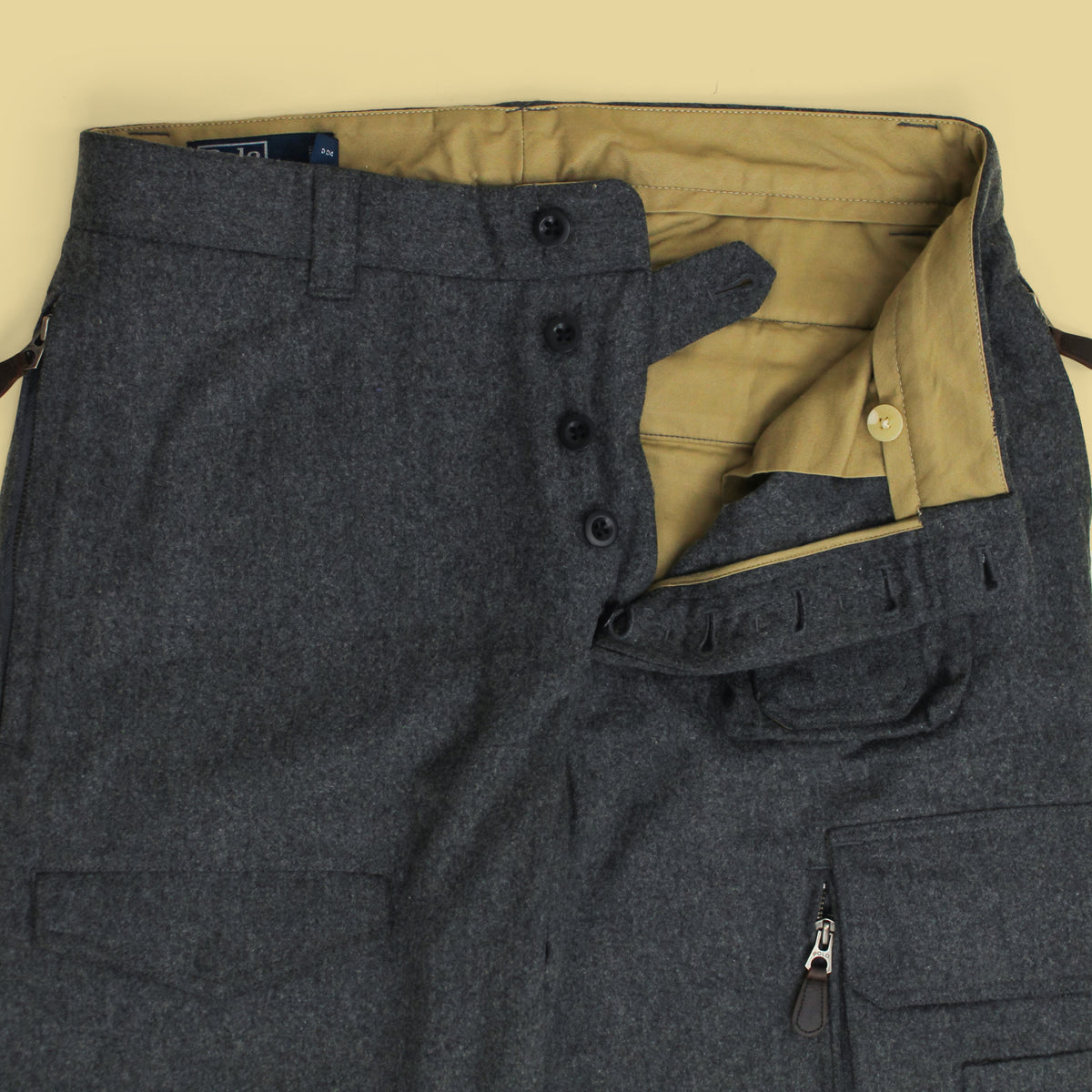 Polo Ralph Lauren Wool Blend Flannel Cargo Pants