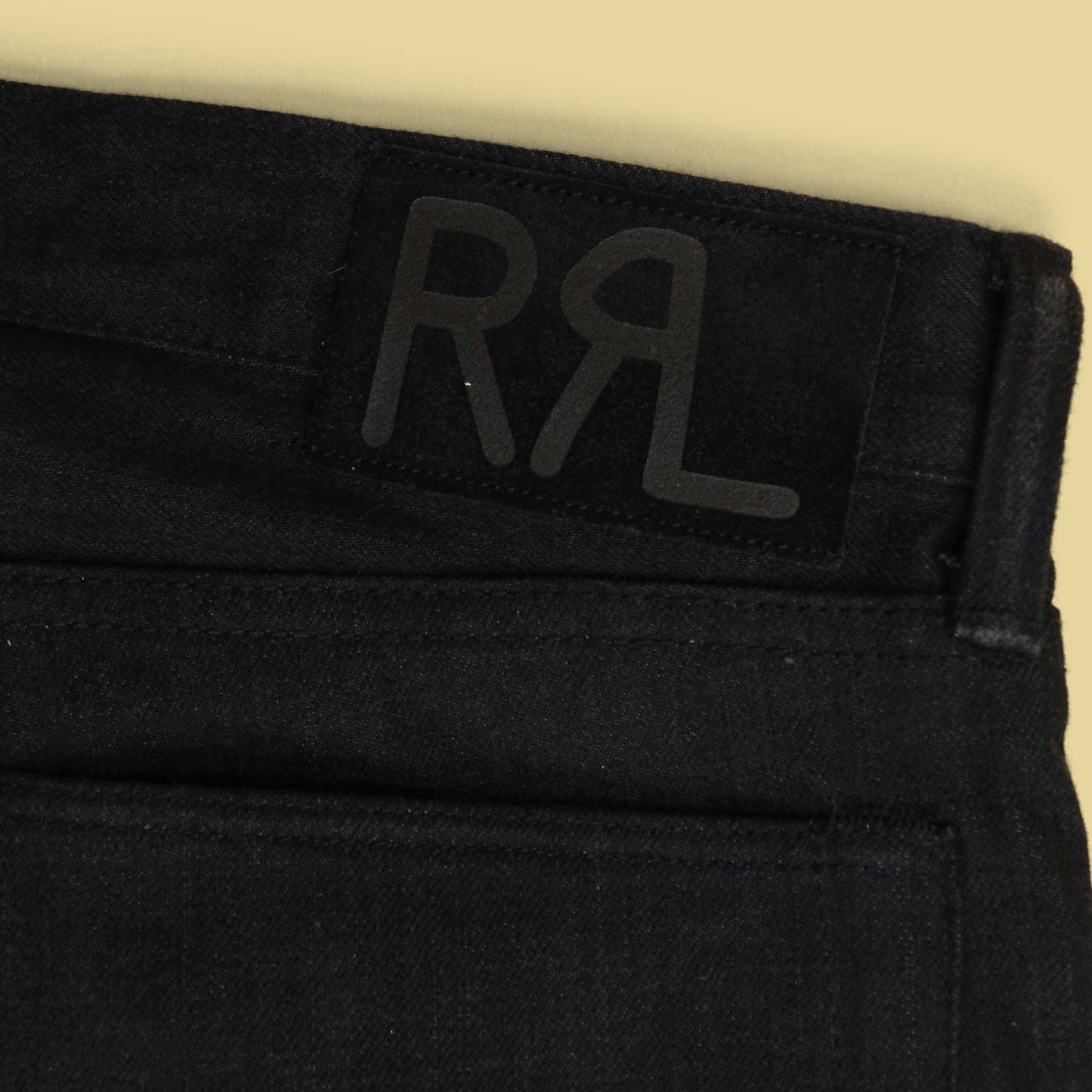 RRL Black Selvedge Denim Slim Fit Jeans