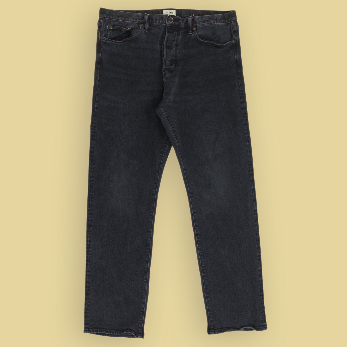Todd Snyder Washed Black Selvedge Stretch Denim Jeans