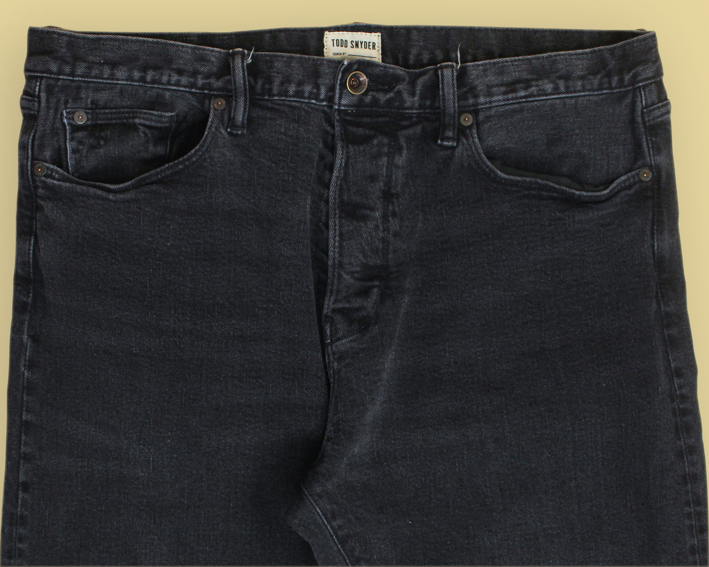 Todd Snyder Washed Black Selvedge Stretch Denim Jeans