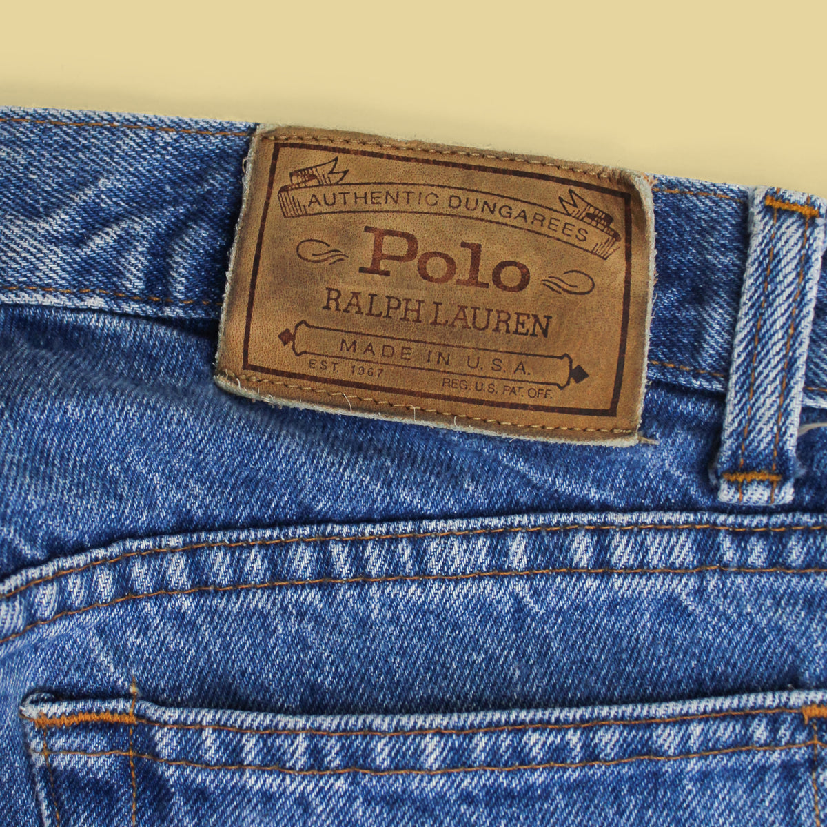 Vintage Polo Ralph Lauren Stonewash Denim Tapered Leg Jeans