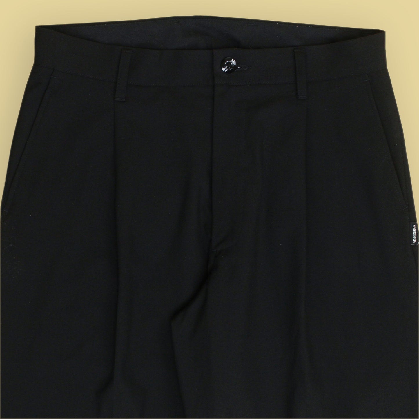 Neighborhood Rayon Blend One Tuck Pleated Trousers