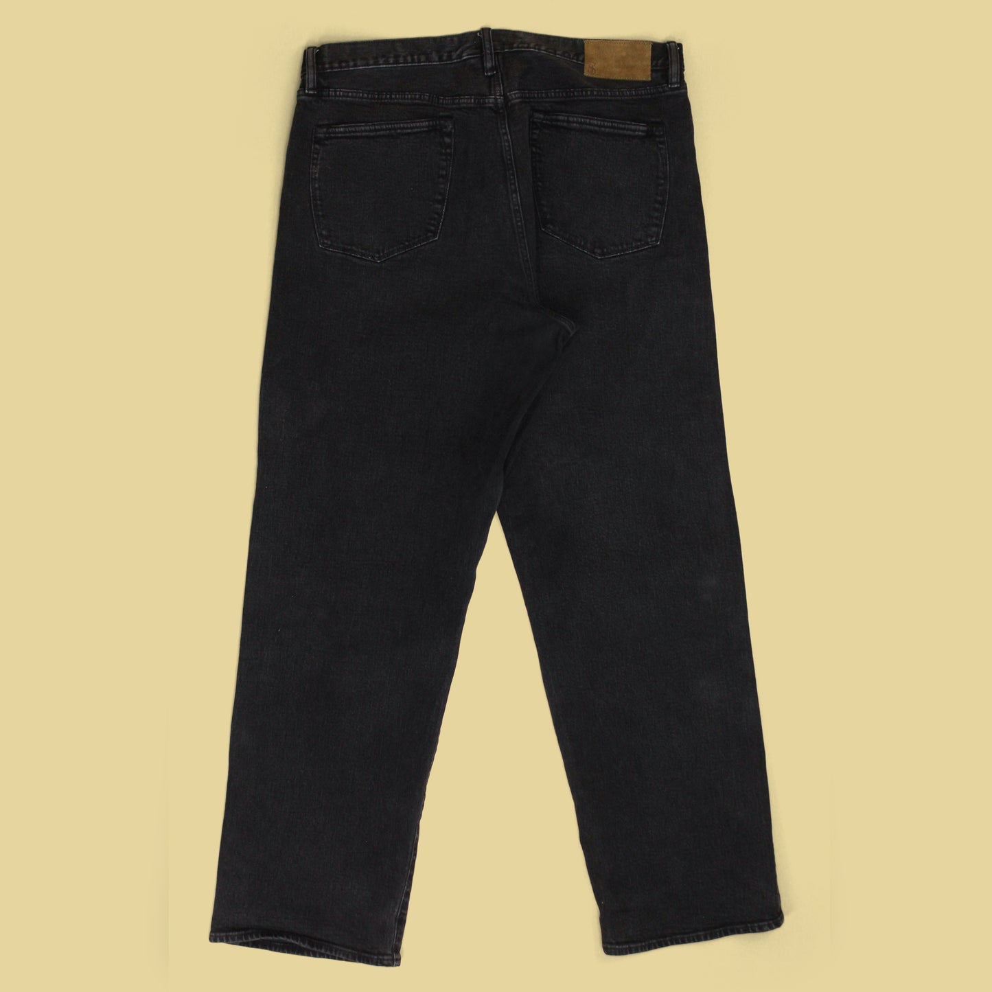 Todd Snyder Black Stretch Selvedge Denim Relaxed Fit Jeans