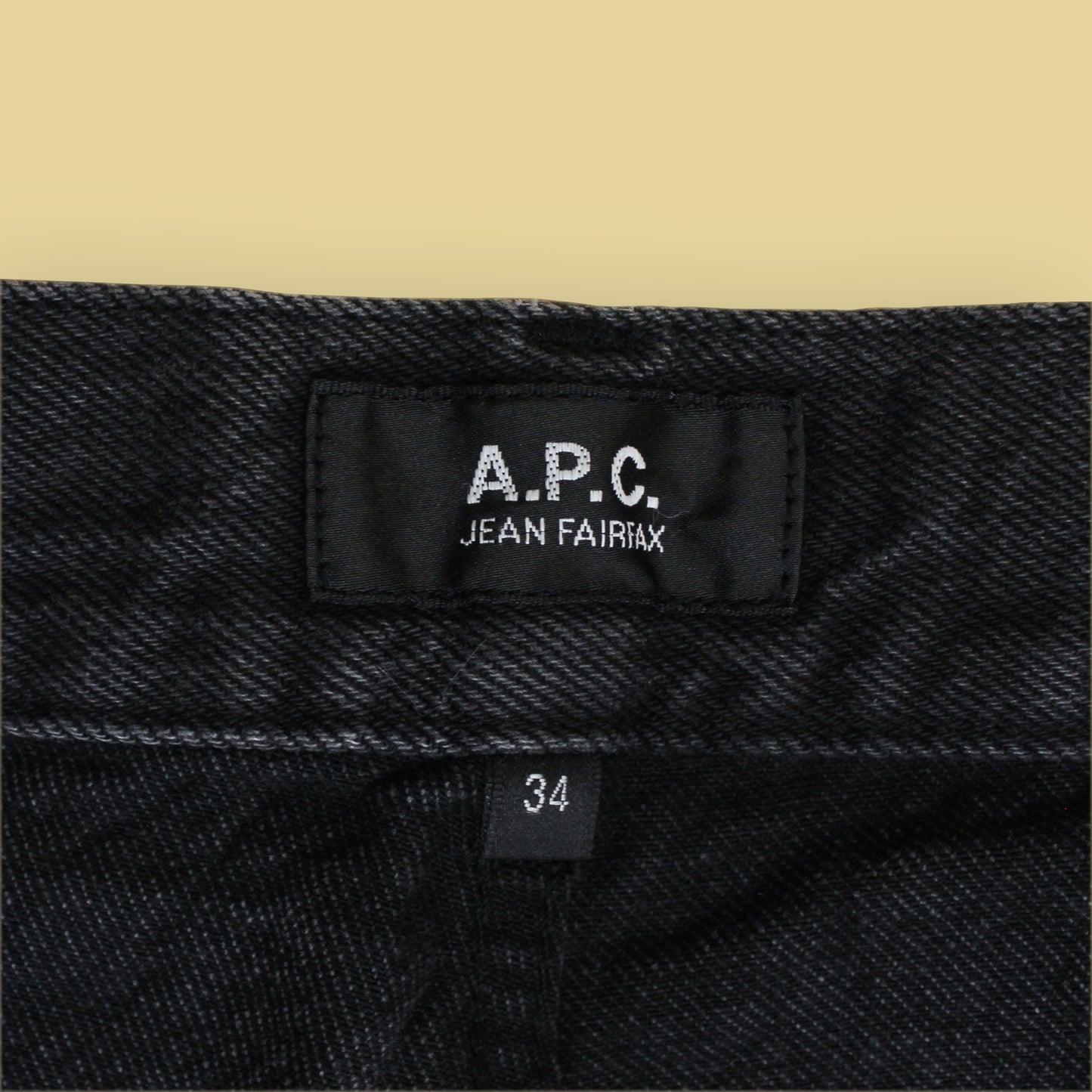 A.P.C. Stonewashed Black Denim Wide-Leg Fairfax Jeans