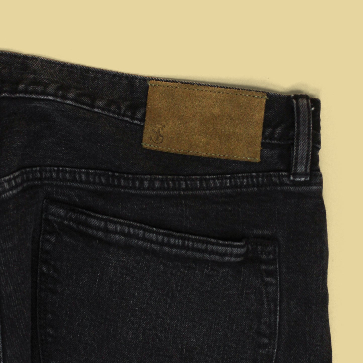 Todd Snyder Black Stretch Selvedge Denim Relaxed Fit Jeans