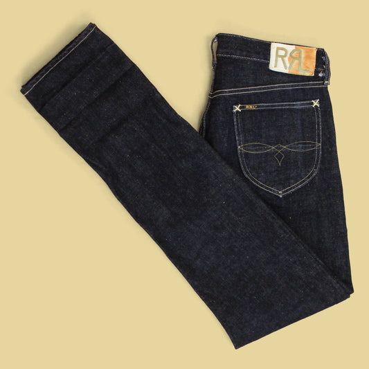 RRL Limited Edition Raw Selvedge Denim High Slim Jeans