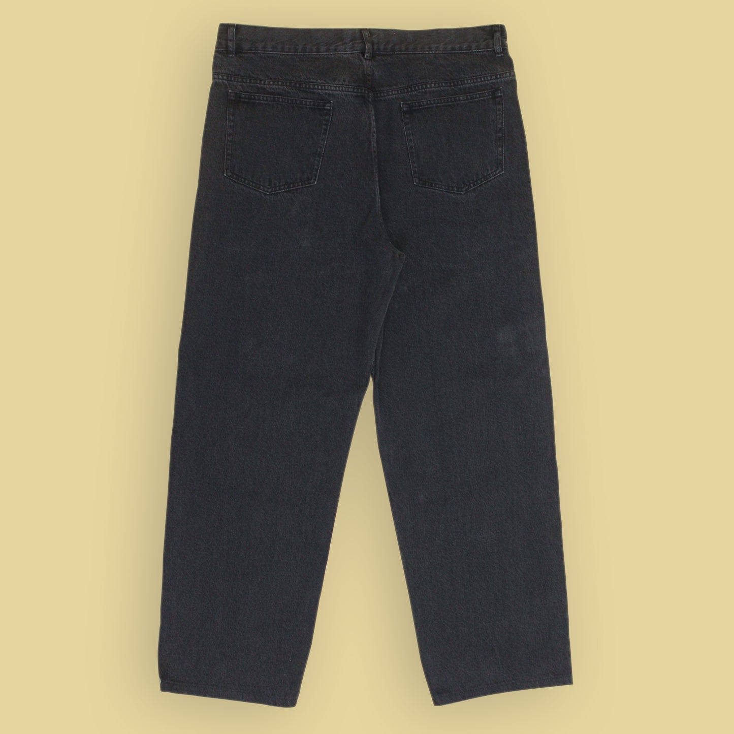 A.P.C. Stonewashed Black Denim Wide-Leg Fairfax Jeans