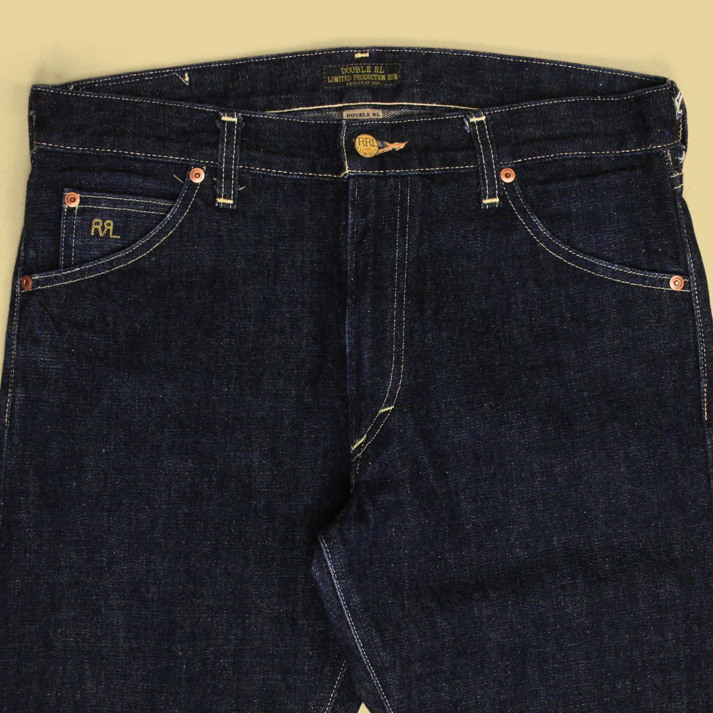RRL Limited Edition Raw Selvedge Denim High Slim Jeans