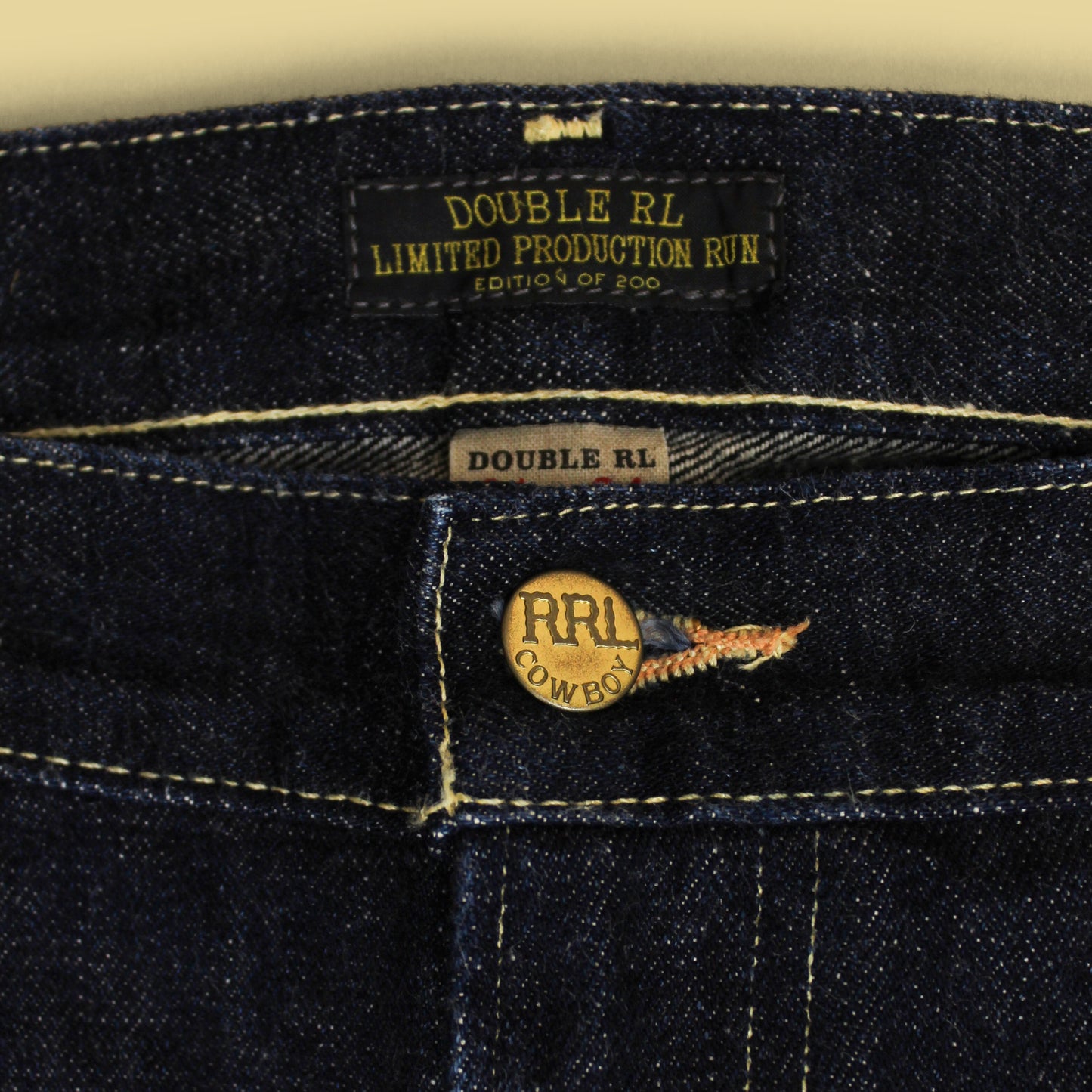 RRL Limited Edition Raw Selvedge Denim High Slim Jeans