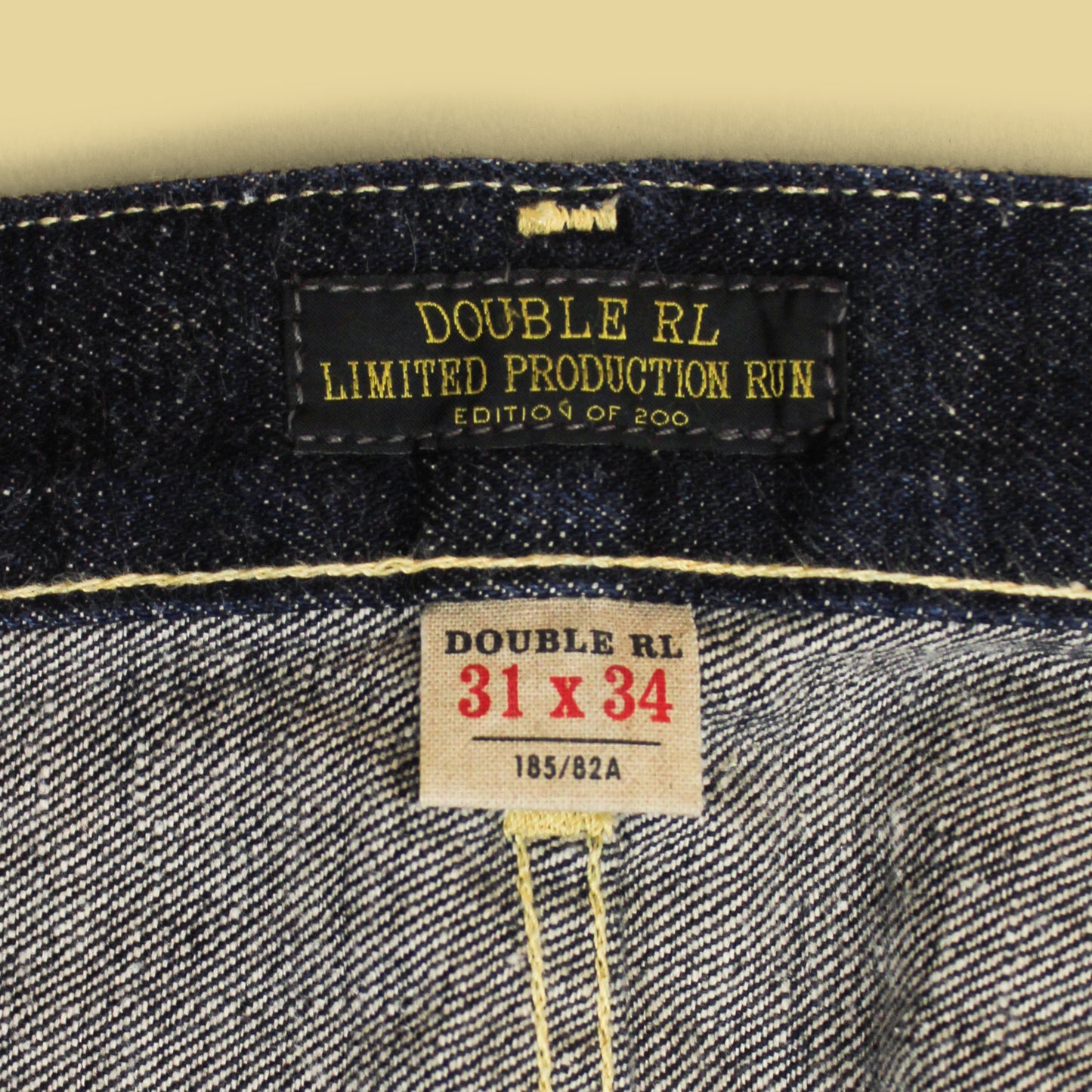 RRL Limited Edition Raw Selvedge Denim High Slim Jeans