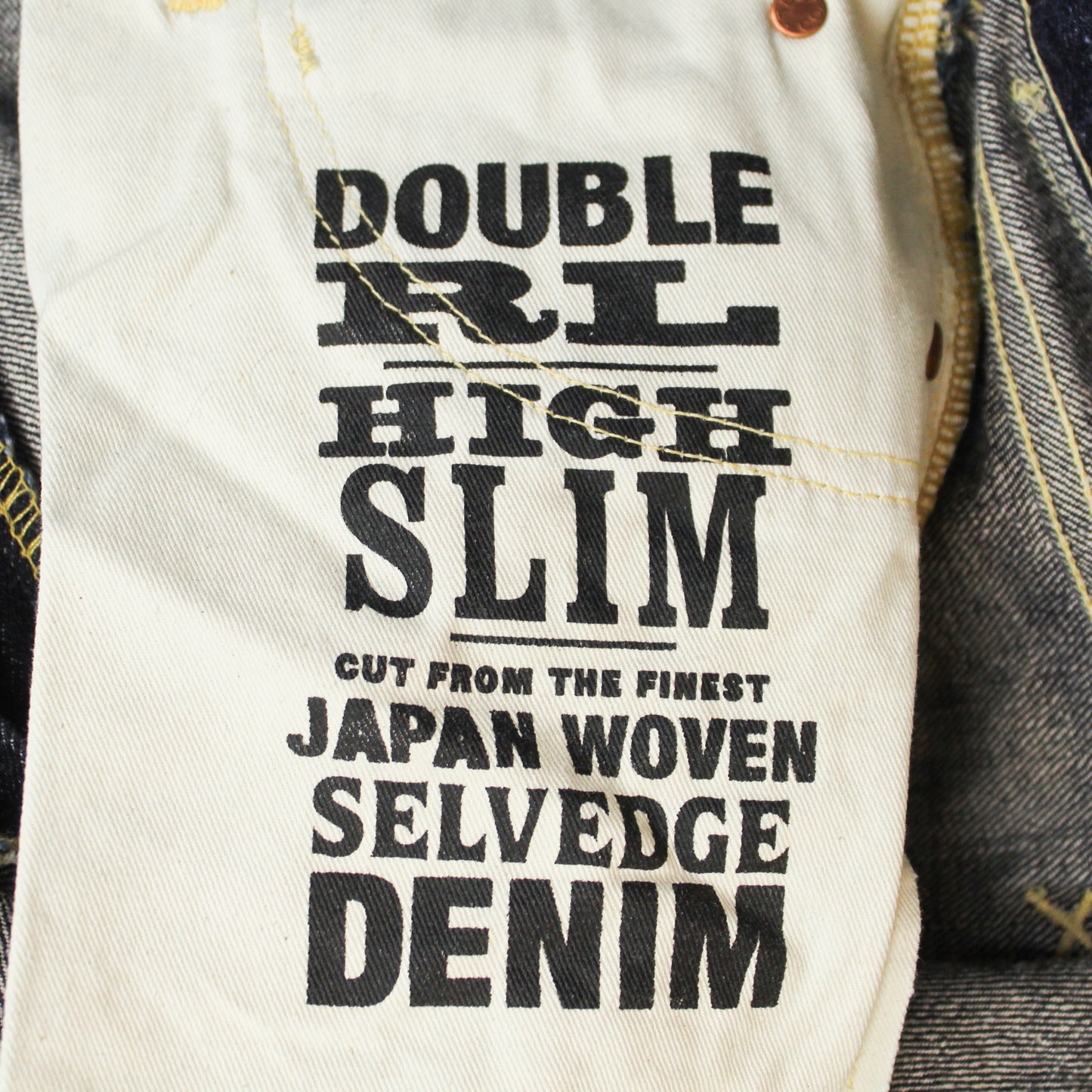 RRL Limited Edition Raw Selvedge Denim High Slim Jeans