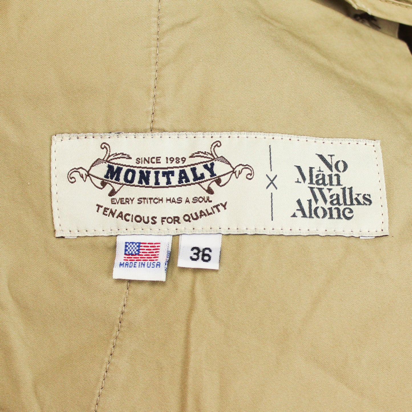 Monitaly x No Man Walks Alone Cotton Chino Flat Front Pants