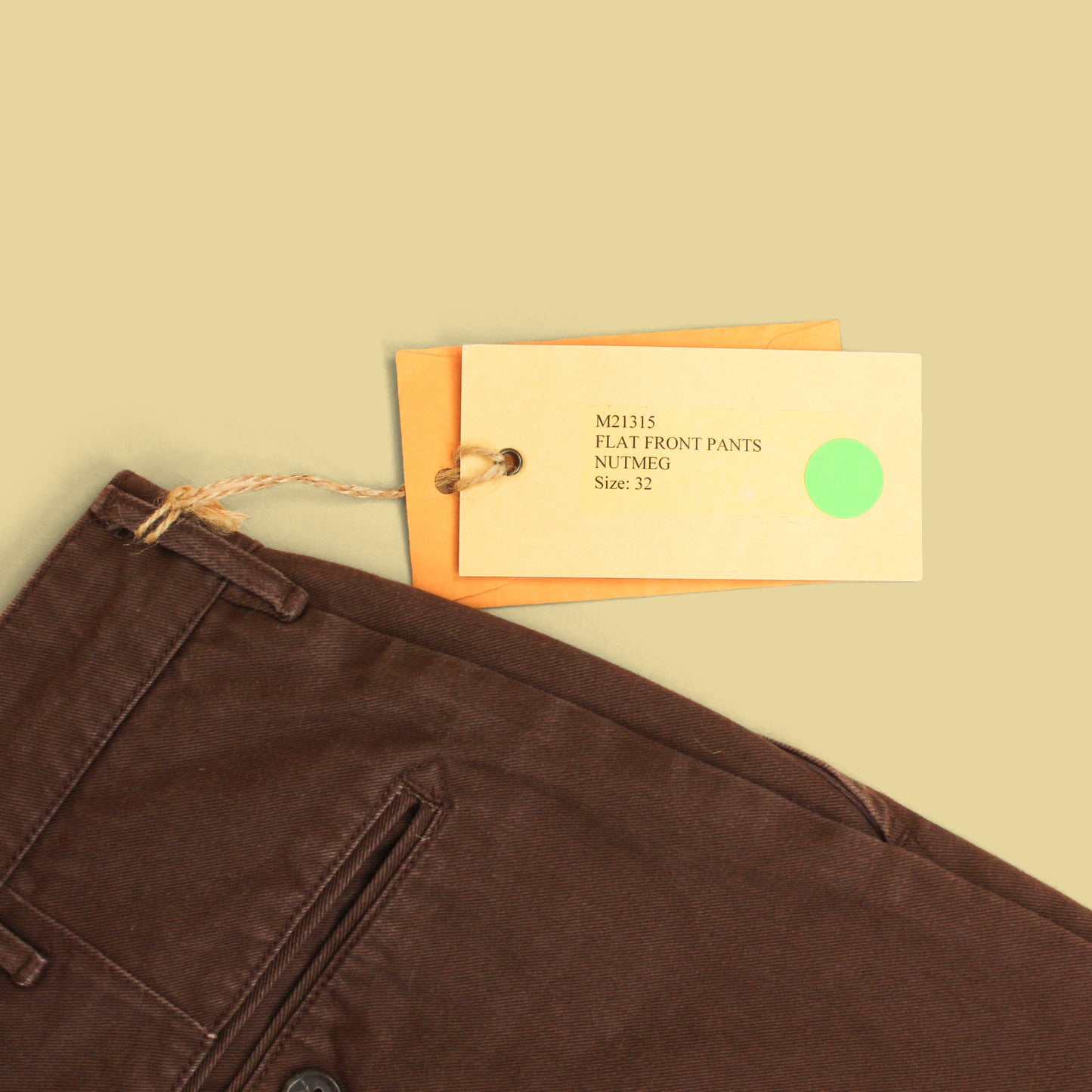 Monitaly x No Man Walks Alone Cotton Chino Flat Front Pants