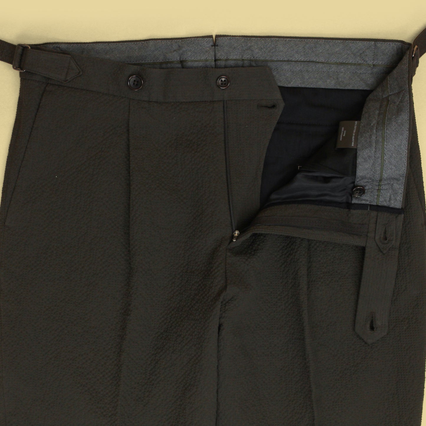 Todd Snyder Seersucker Side-Tab Pleated Trousers