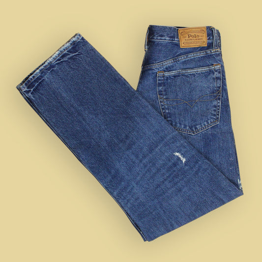 Polo Ralph Lauren Paint Splattered Denim Vintage Classic Fit Jeans