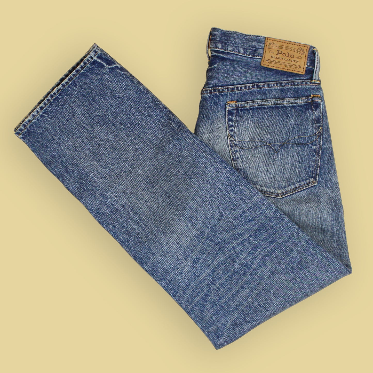 Polo Ralph Lauren Distressed/Repaired Denim Vintage Classic Fit Jeans