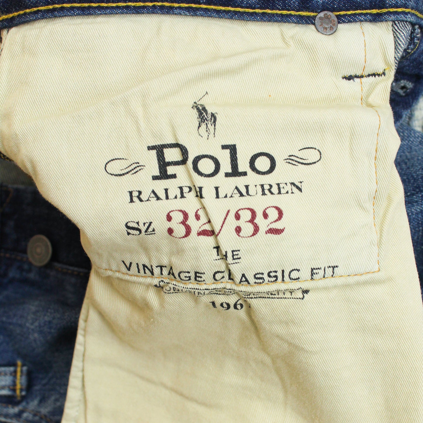 Polo Ralph Lauren Distressed/Repaired Denim Vintage Classic Fit Jeans