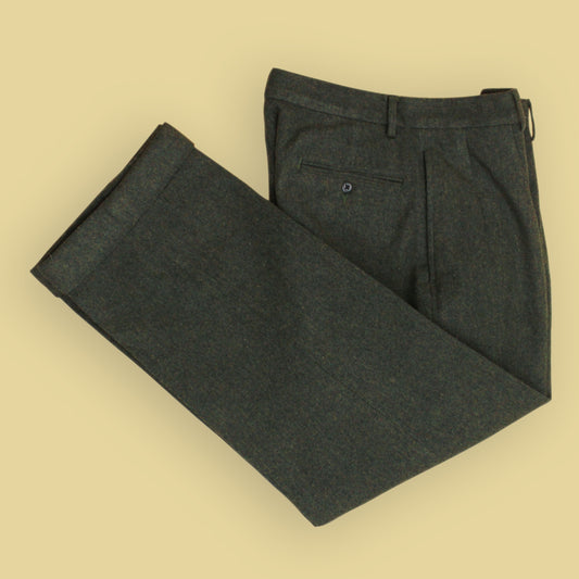 Polo Ralph Lauren Loden Wool Flannel Pleated Trousers