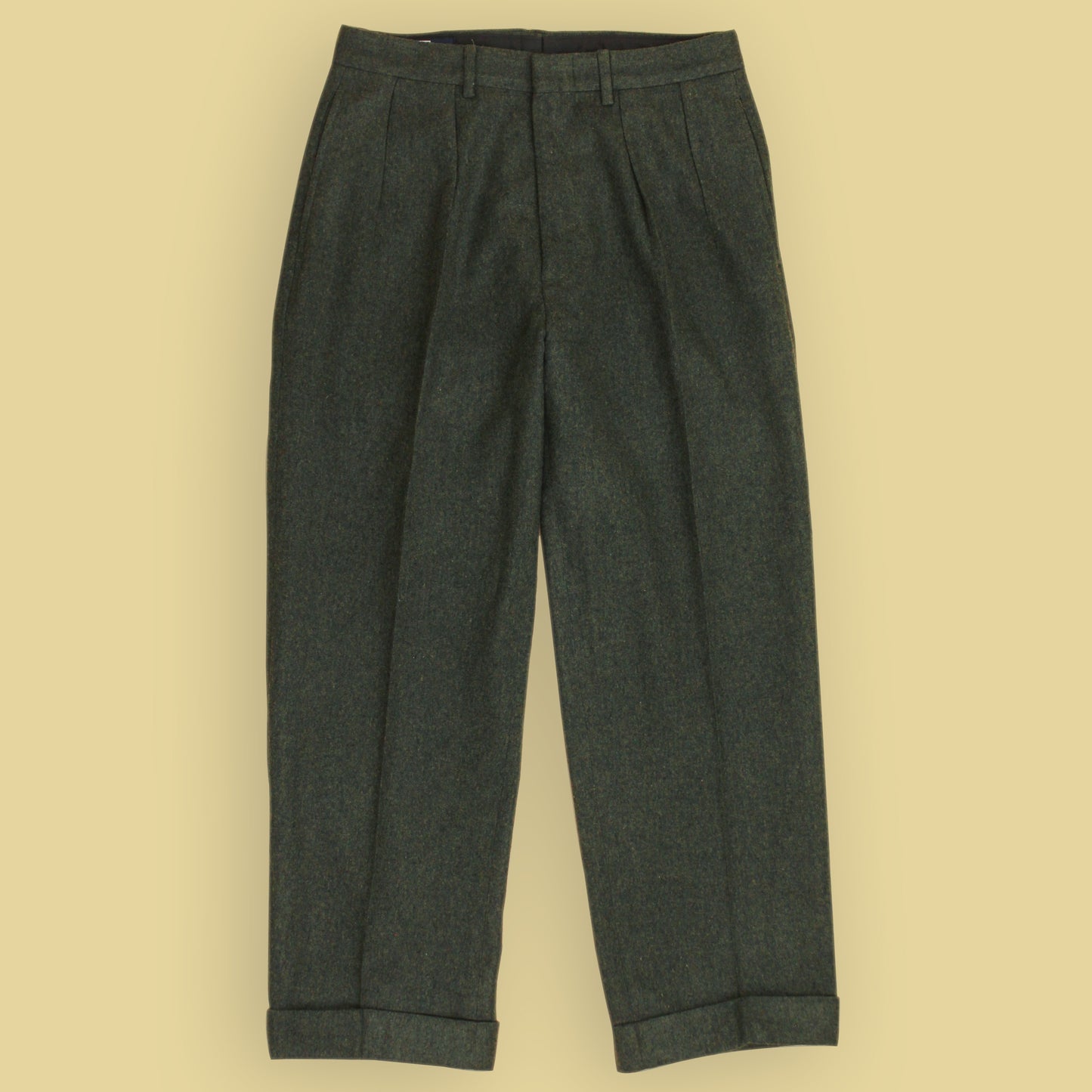 Polo Ralph Lauren Loden Wool Flannel Pleated Trousers