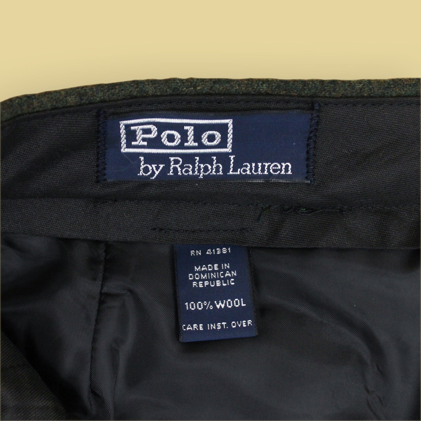 Polo Ralph Lauren Loden Wool Flannel Pleated Trousers