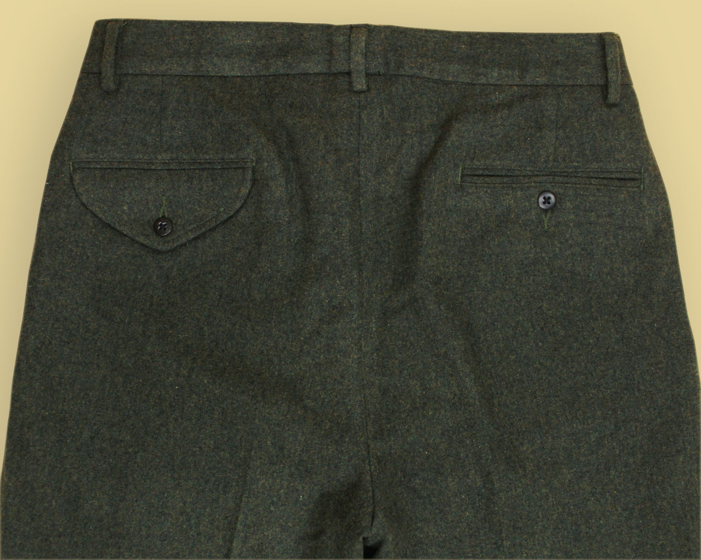 Polo Ralph Lauren Loden Wool Flannel Pleated Trousers