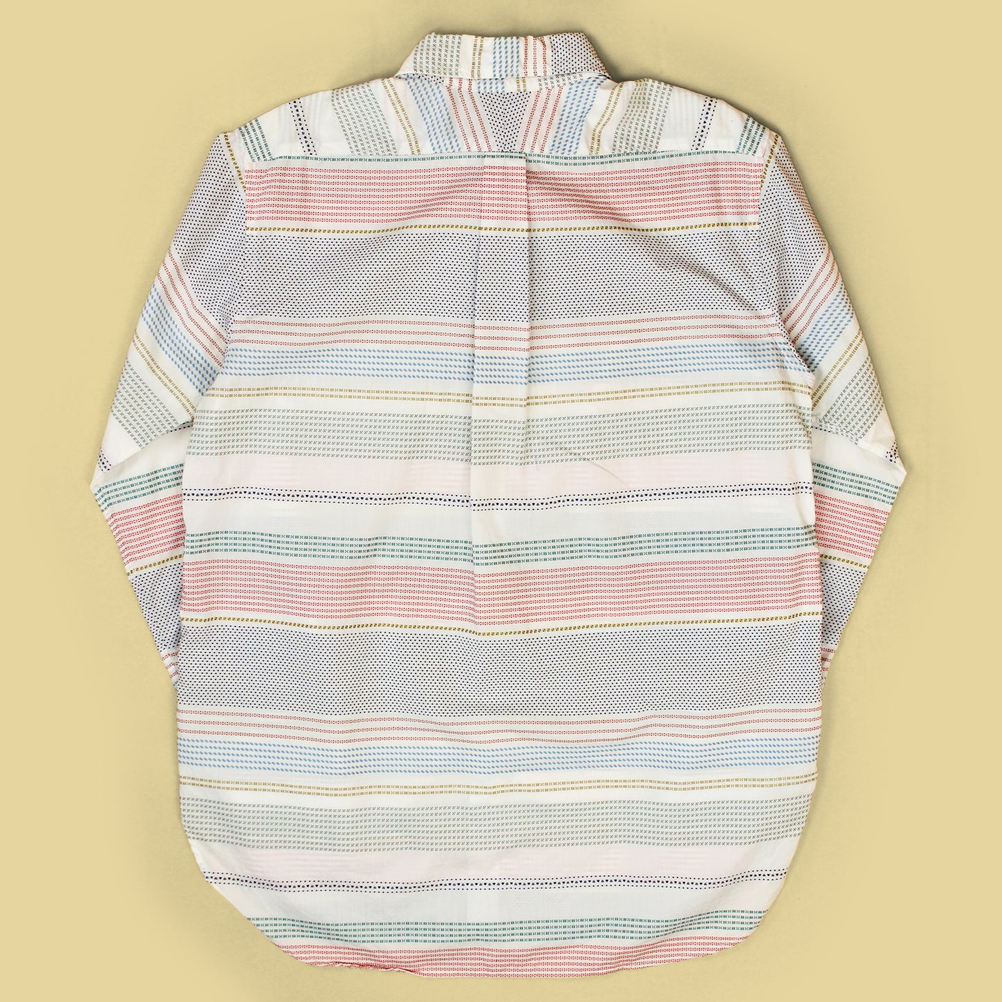 Engineered Garments Horizontal Dobby Stripe Rounded Collar Shirt