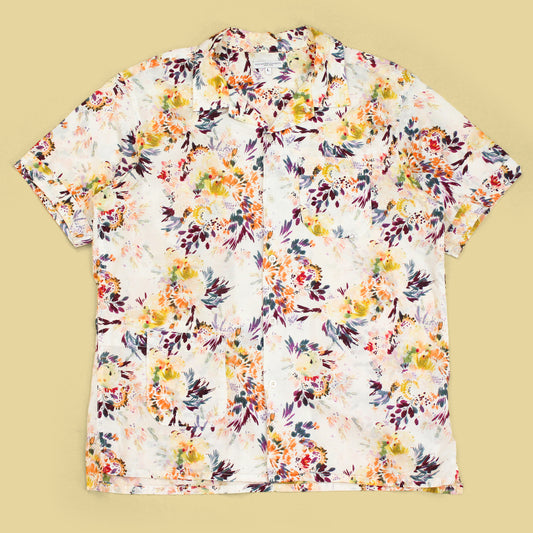 Engineered Garments Floral Print Cotton Camp Shirt