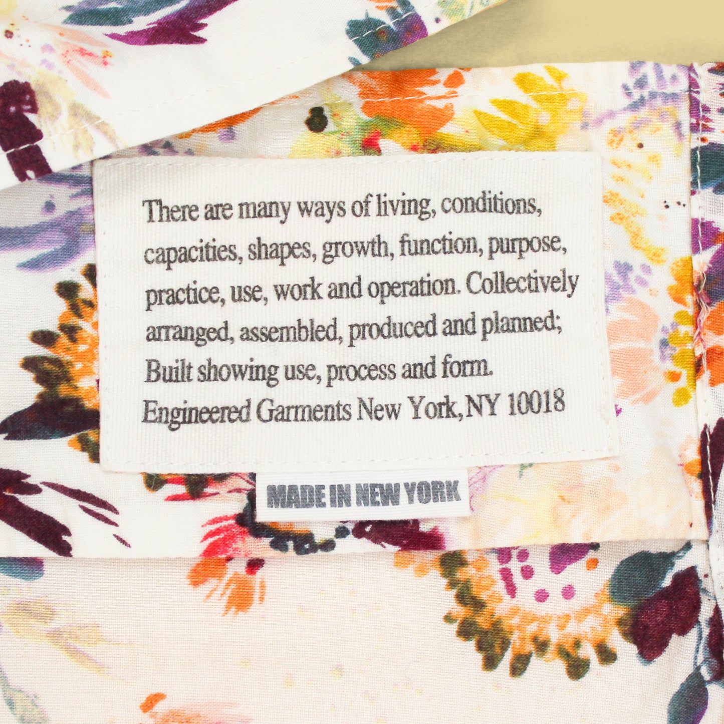 Engineered Garments Floral Print Cotton Camp Shirt