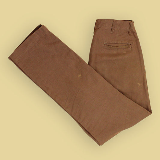 Wythe Cotton Linen Twill Flat Front Chino Pants
