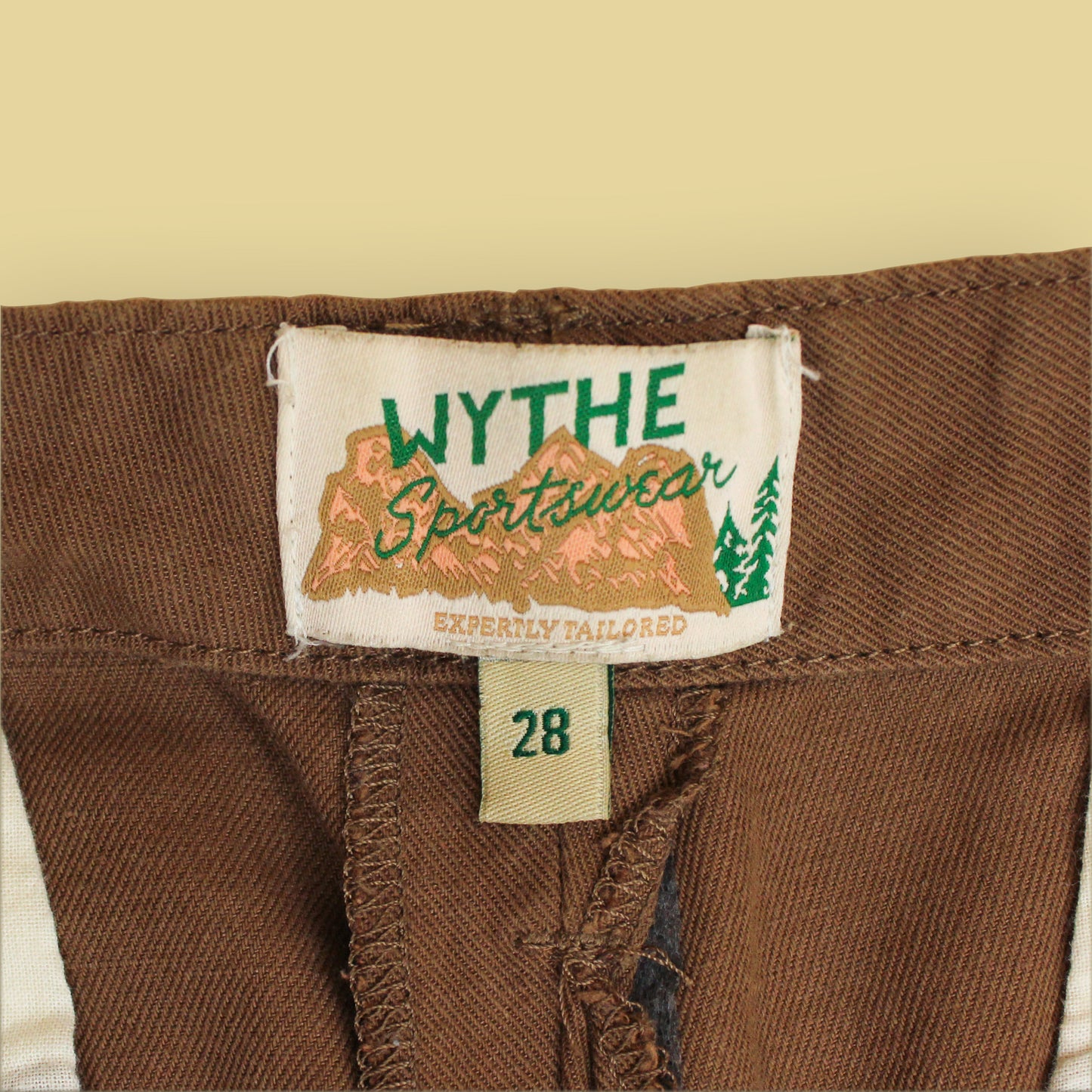 Wythe Cotton Linen Twill Flat Front Chino Pants