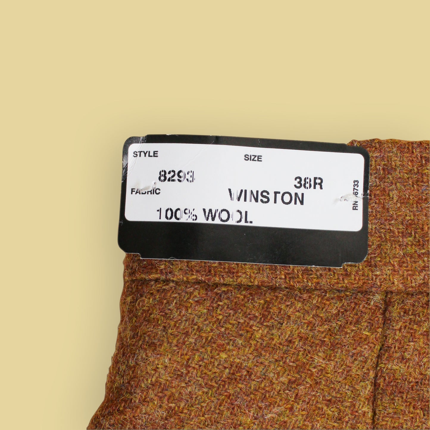 Ben Silver Wool Tweed Pleated Winston Trousers