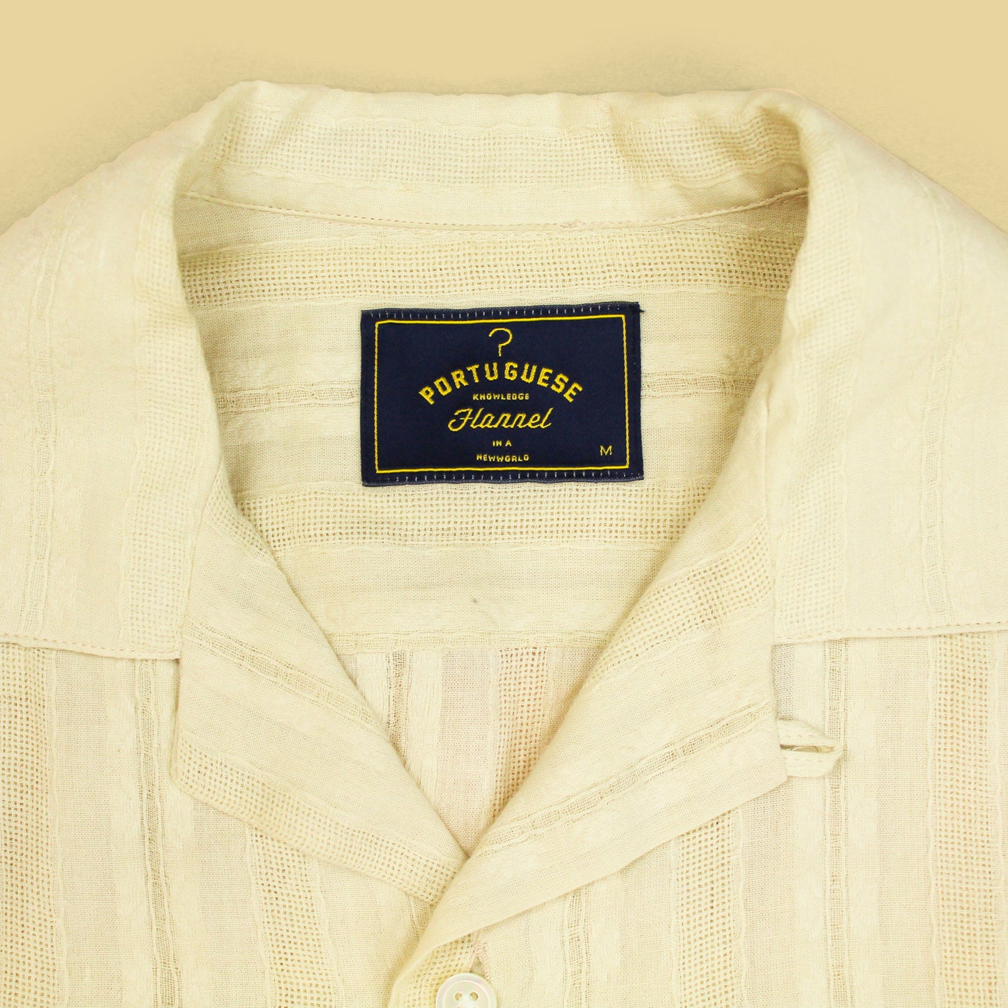 Portuguese Flannel Open Weave Stripe Cotton Almada Shirt