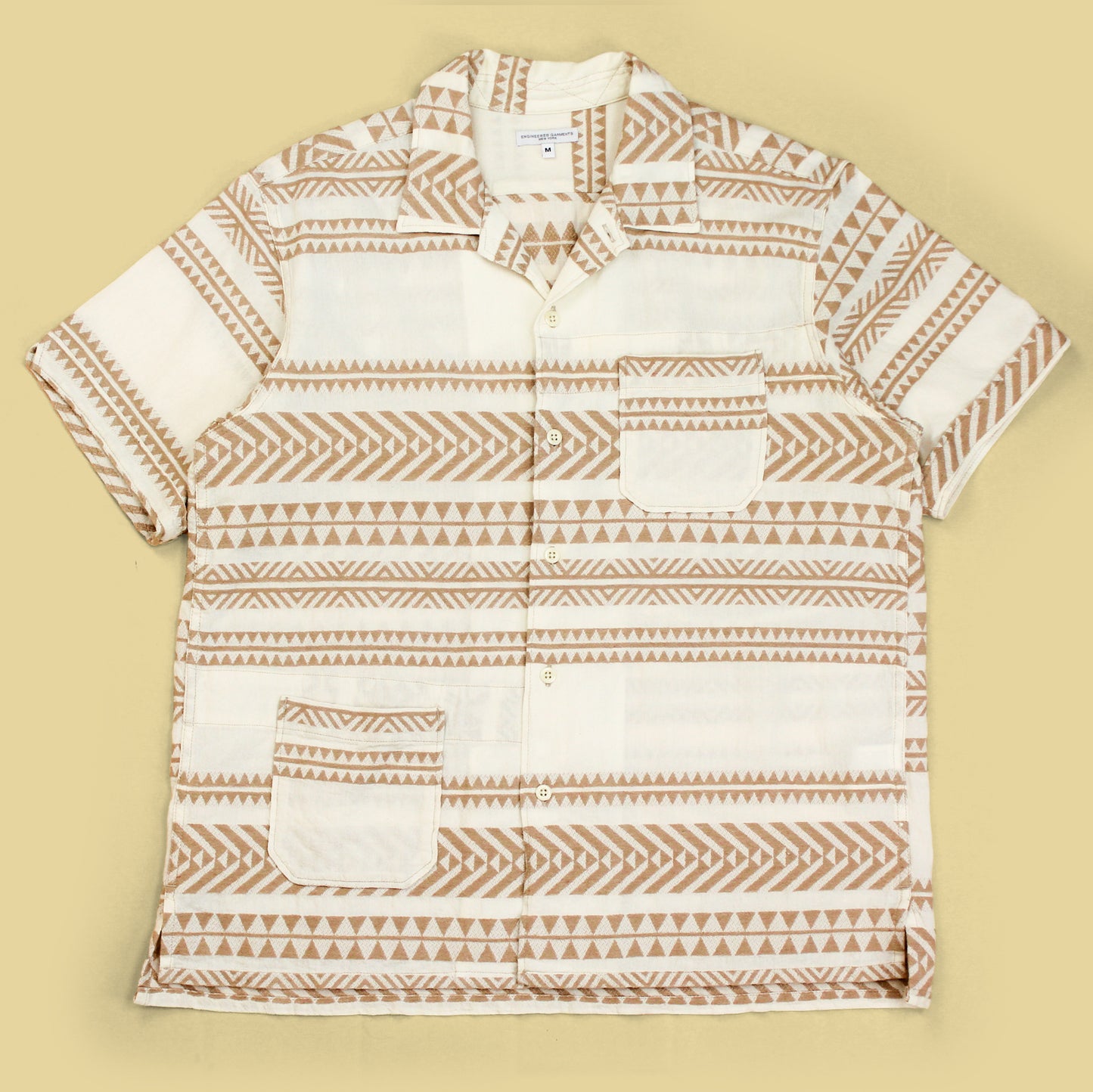 Engineered Garments Geometric Dobby Stripe Camp Shirt
