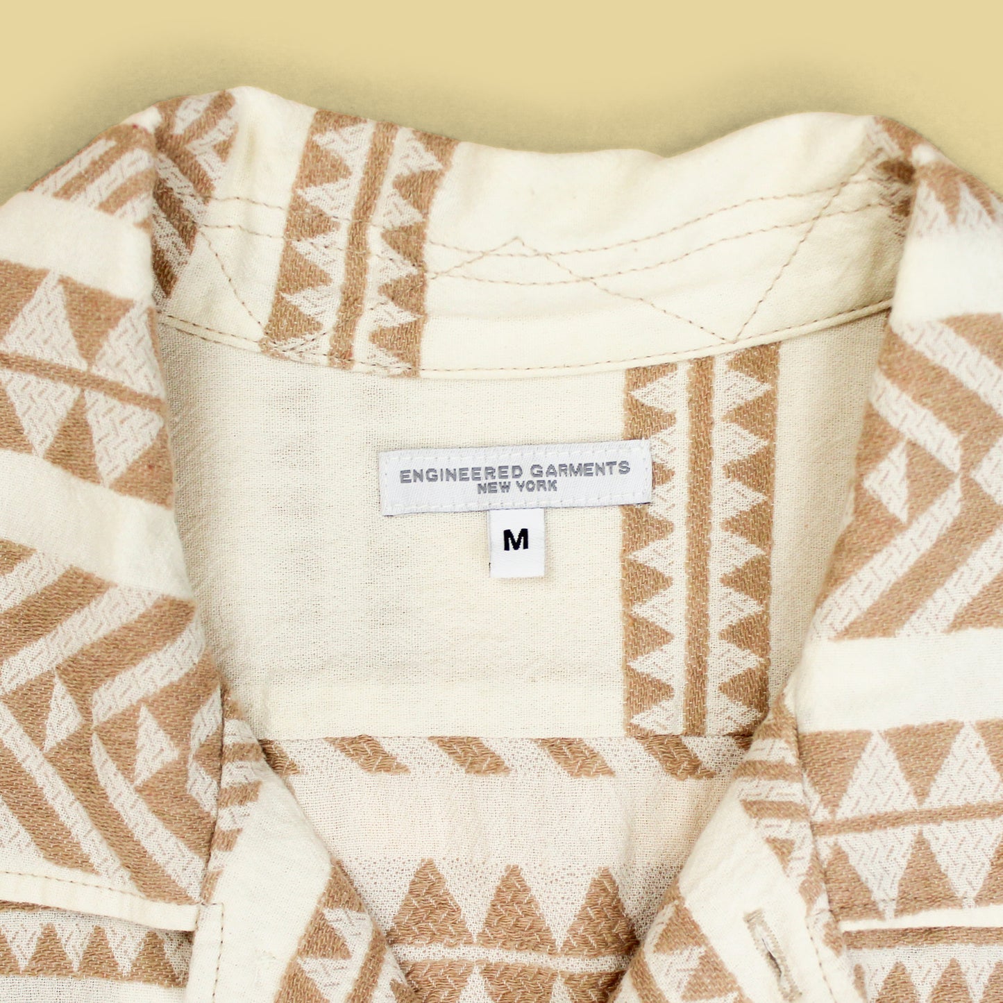 Engineered Garments Geometric Dobby Stripe Camp Shirt