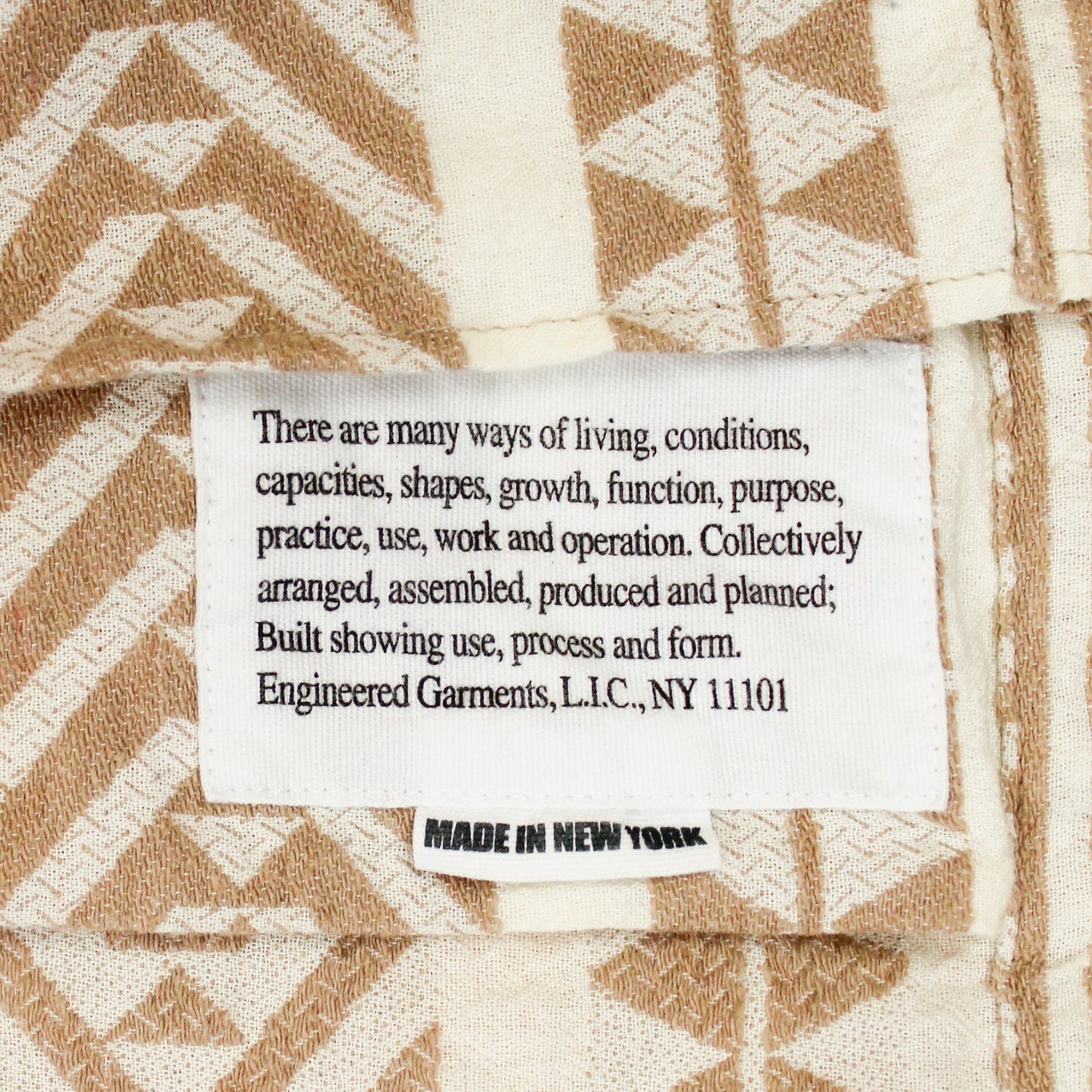 Engineered Garments Geometric Dobby Stripe Camp Shirt