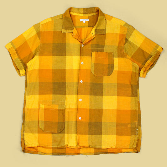Engineered Garments Check Cotton Linen Camp Shirt