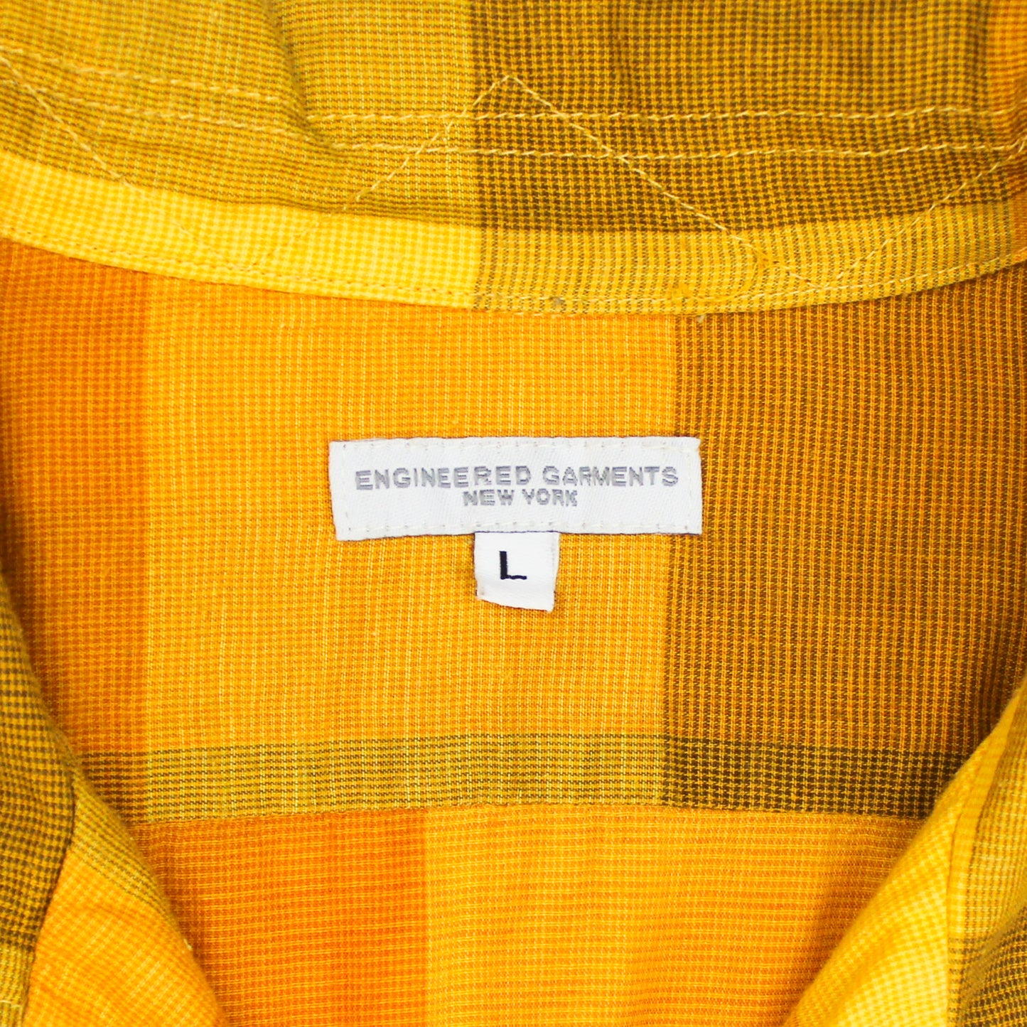 Engineered Garments Check Cotton Linen Camp Shirt